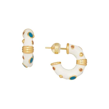 Oups! Museum Adventure Collection 925 Sterling Silver Fashion Trend  Hoop Earrings, Box Packaging Women's
