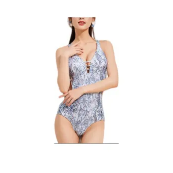 ZOKE One-piece Swimsuit Women's Pink Blue Brown Silver Laser