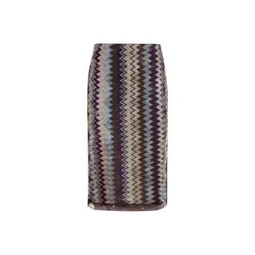 MISSONI Zigzag Sequin overlay Midi Skirt