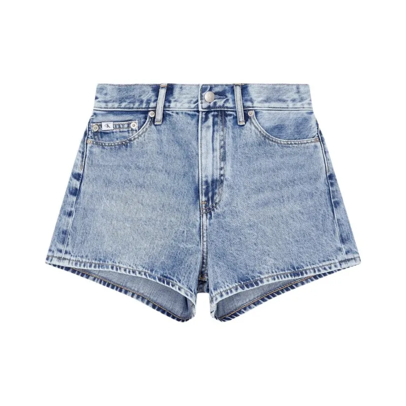 CALVIN KLEIN Denim Shorts Women's Light Blue-0