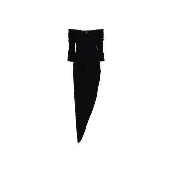 NORMA KAMALI Side drape Off shoulder Gown