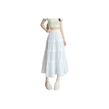 SITOL Casual Long Skirts Women's White