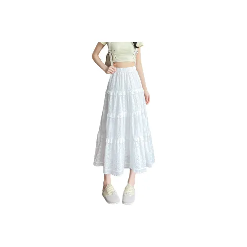 SITOL Casual Long Skirts Women's White