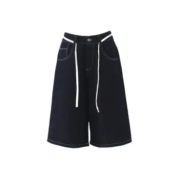 Rose Denim Shorts Women's Dark Blue