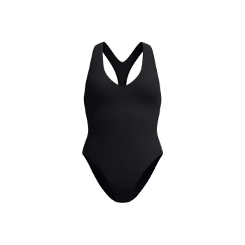 Speedo Women's Solid Racerback One Piece Black One piece Swimsuit Women's Black