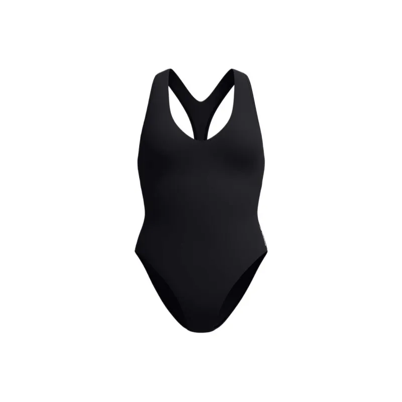 Speedo Women's Solid Racerback One Piece Black One piece Swimsuit Women's Black-0