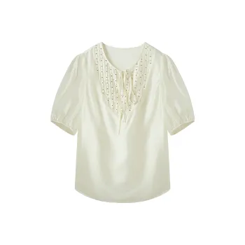 Hang Yi Court Shirts Women's Beige