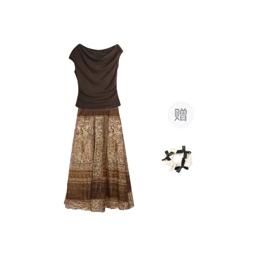 CPAURA Two Piece Skirt Sets Women's