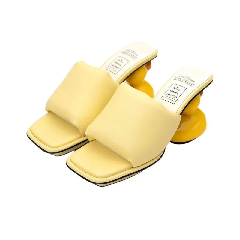 Maison MIHARA YASUHIRO 90mm Duck Heel Mules Women's-2