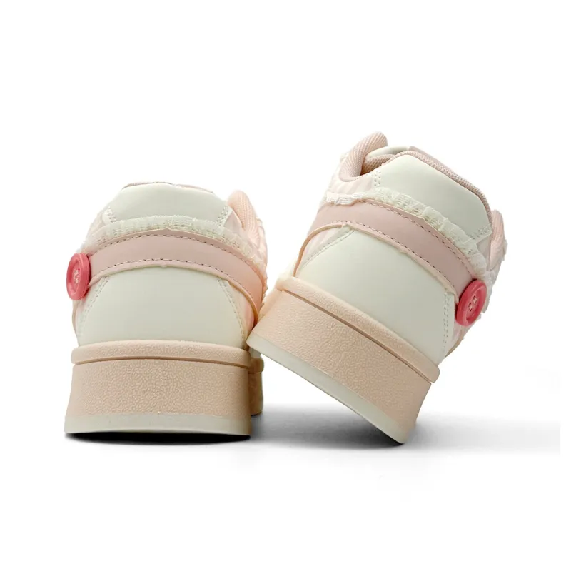 Mengsai Cushioning, Wear Resistant Low Top Skateboard Shoes Women's Light Pink-2