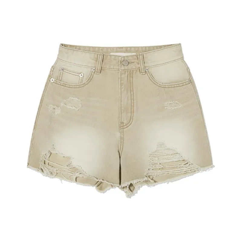 Kirsh Denim Shorts Women's Beige-0