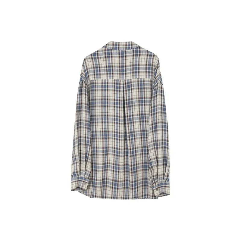 3COLOUR Shirt Women's Glacier Blue Plaid-8