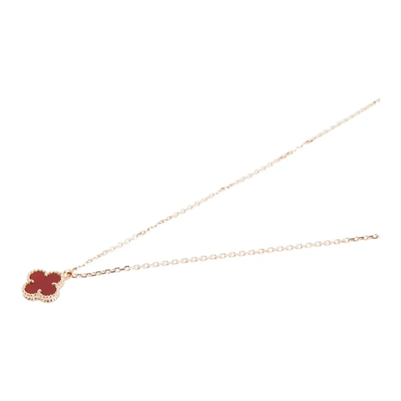Van Cleef & Arpels 18K Rose Gold Necklaces Women's Red-1