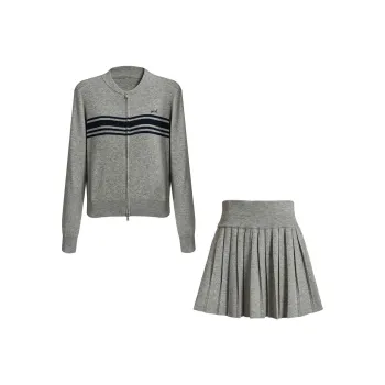 BEAUTIFUL CONFESSION Skirt Set Women's Gray