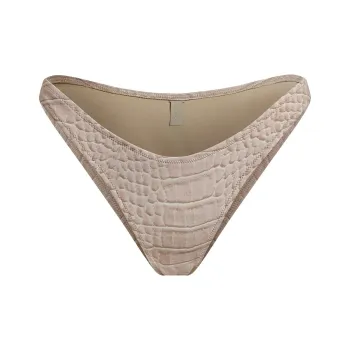 SKIMS SS25 SIGNATURE SWIM TANGA BIKINI BOTTOM Swimming Shorts Women's DUNE CROCODILE PRINT/Sand Dune Crocodile Print