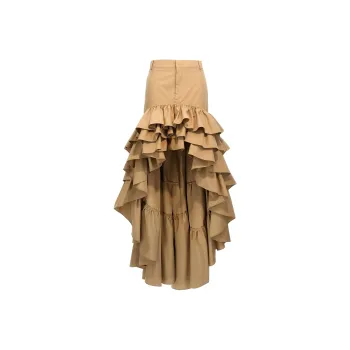 MOSCHINO Asymmetric Ruffled Maxi Skirt
