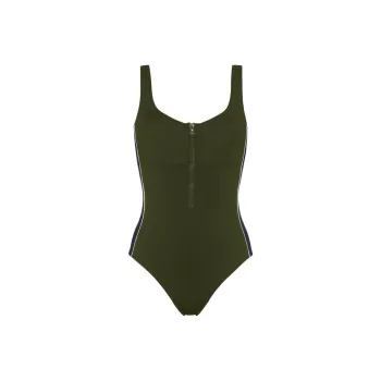Eres Tribune Zipped Side stripe Swimsuit