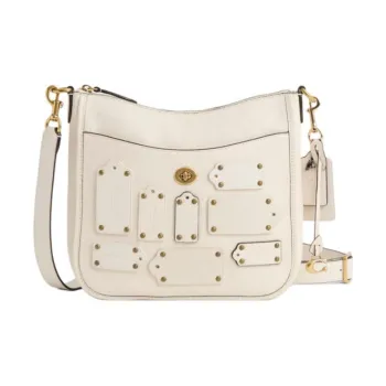 COACH Chaise Leather Shoulder Bag, Crossbody Bag Women's Chalk