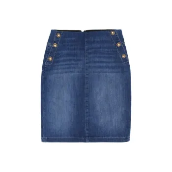 GUESS Denim Short Skirts Women's Blue