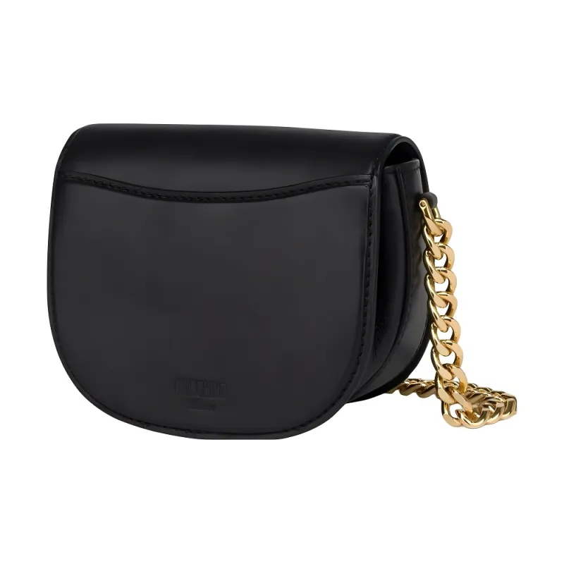 MOSCHINO Leather Crossbody Bag, Shoulder Bag Women's Black-1