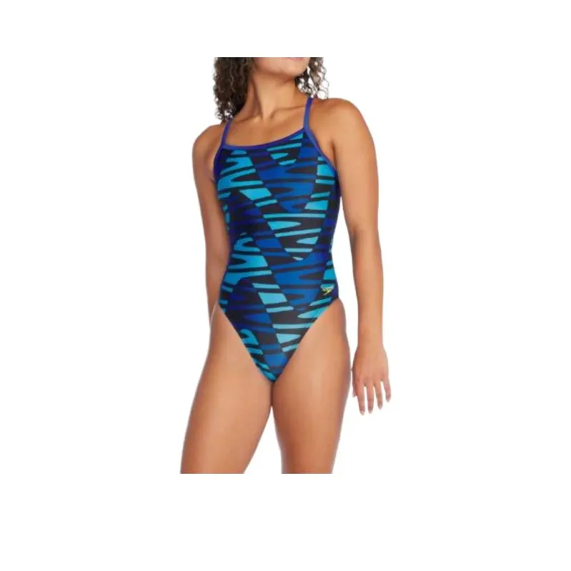 Speedo Disco Boom Flyback One piece Swimsuit Women's-12