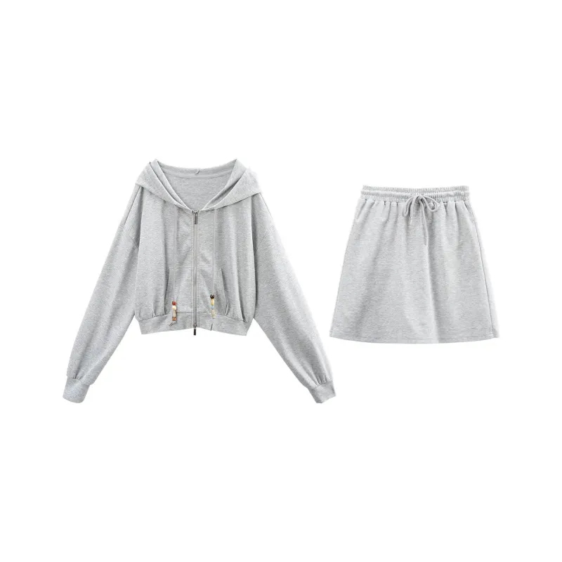 A Paradise For Awakening Skirt Set Women's Gray-0