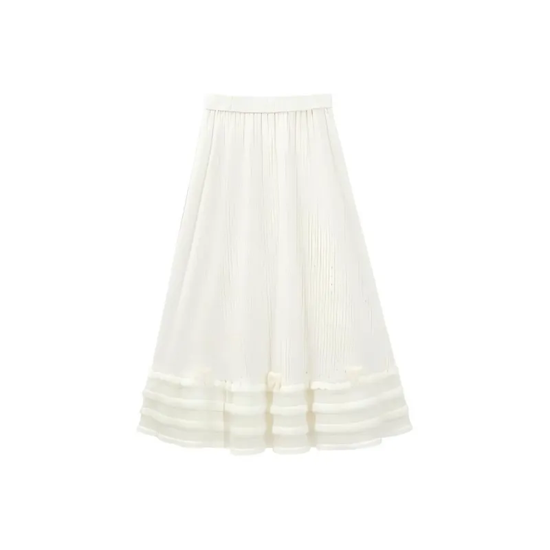 Love To Serve Casual Long Skirt Women's Apricot-0