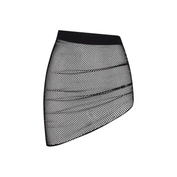 SKIMS WARP KNIT COVER UP RUCHED SARONG Swim Dresses & Skirts Women's ONYX/Onyx