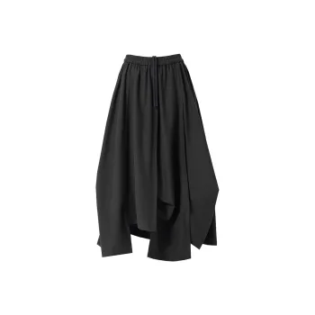 SOON FLOWER Casual Long Skirt Women's Gray