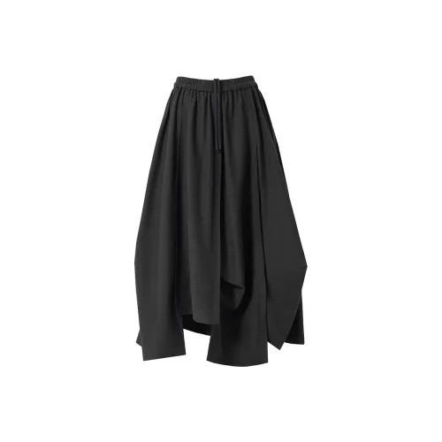 SOON FLOWER Casual Long Skirt Women's Gray