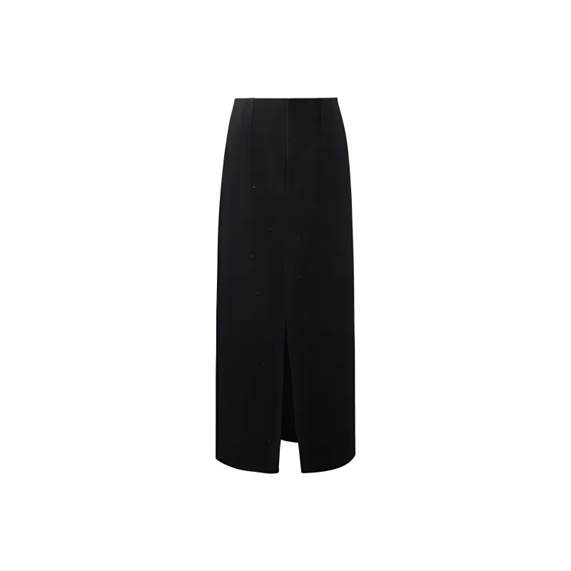 GOELIA Casual Long Skirt Women's Black-0