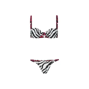 REINA OLGA Bikini Women's Black White