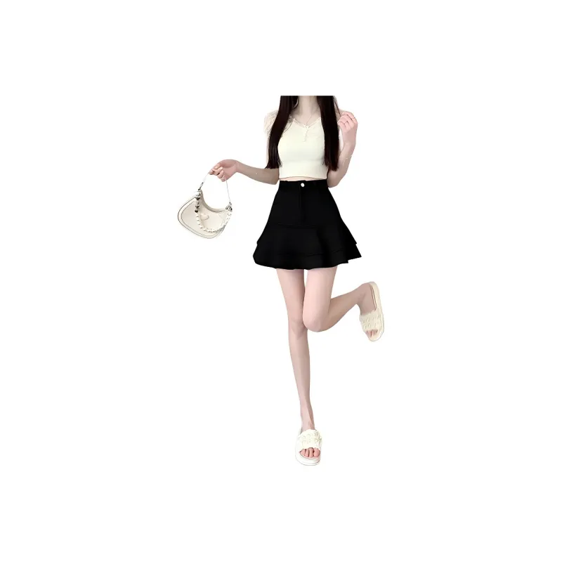 XIANSINIAO Denim Short Skirts Women's-0