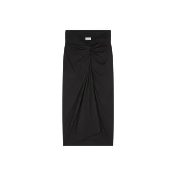 DRIES VAN NOTEN Knotted Jersey Skirt Black