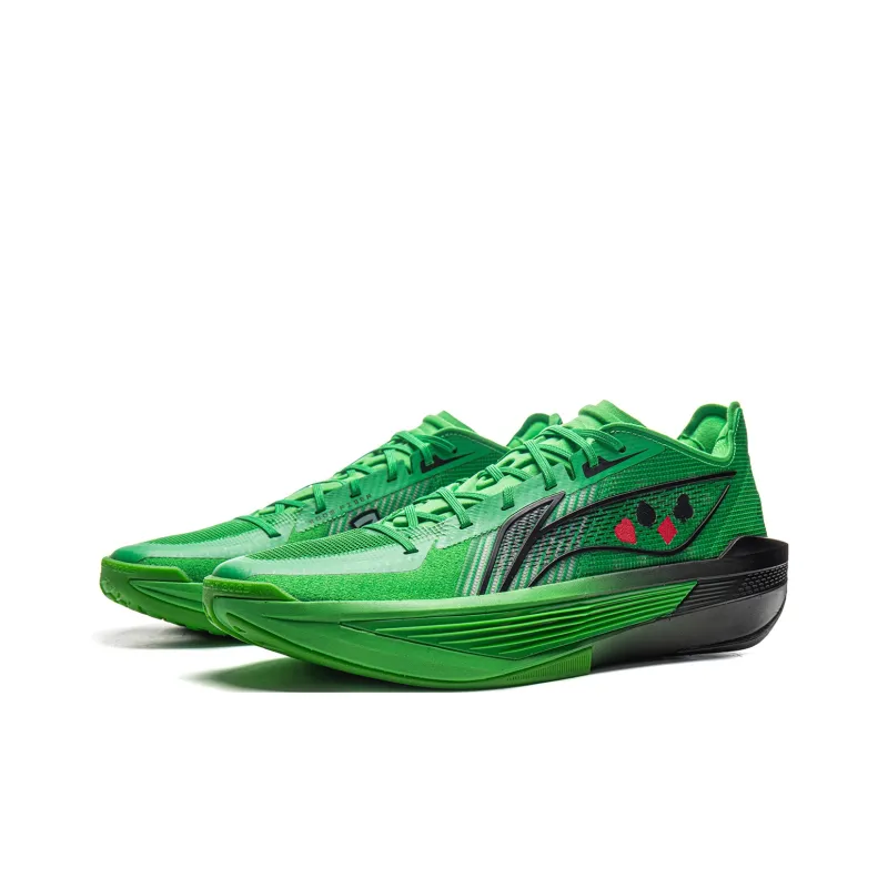 LINING Ultralight Basketball Shoes Men Low Top Medium Green-2