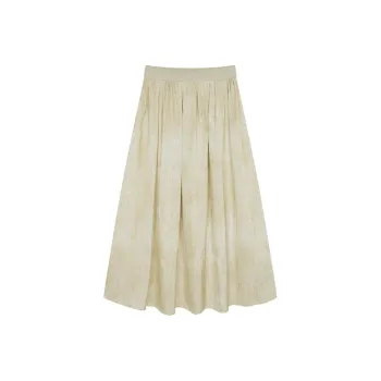 IHIMI Casual Long Skirt Women's Tender Grass Green