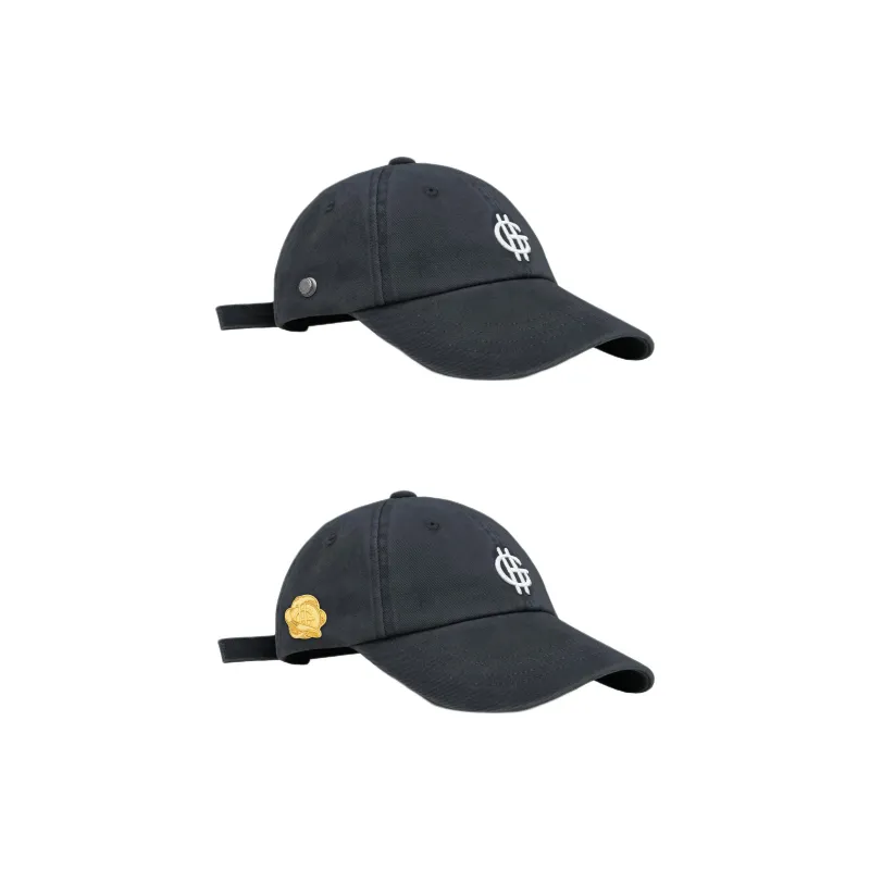 HOOF GOLDMINE Cotton Baseball Caps Unisex Charcoal Gray-13