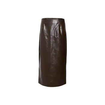 URBAN REVIVO Casual Long Skirt Women's Red Brown