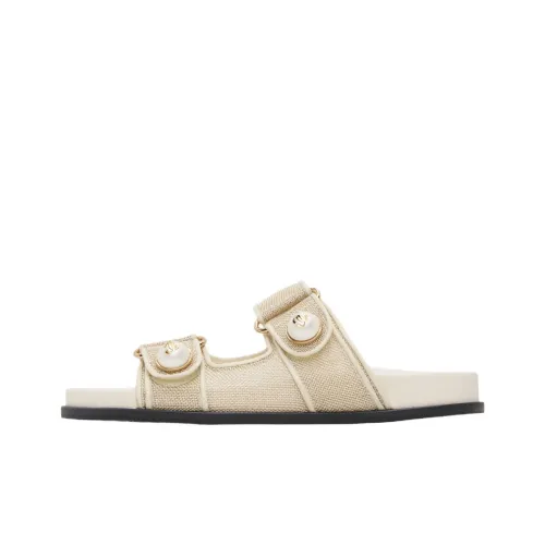 Jimmy Choo Fayence Slide Slippers Women's Champagne