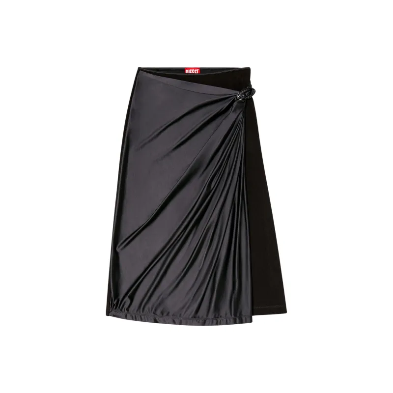 DIESEL O Silv Draped Midi Skirt-0