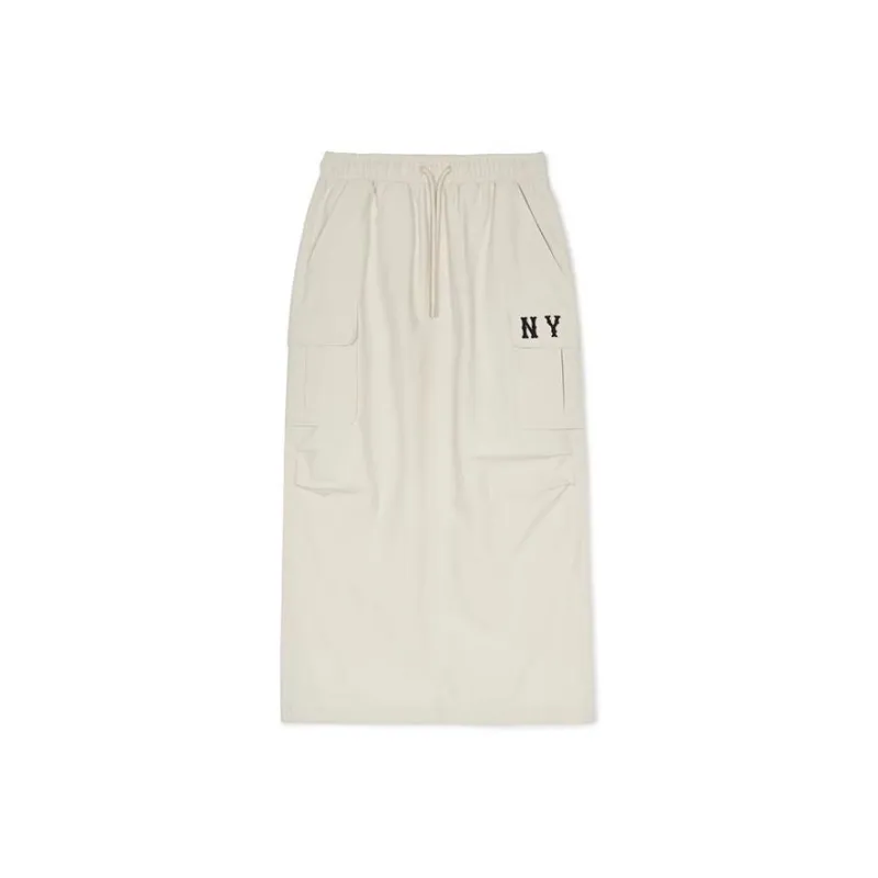 MLB FW/AW24 Casual Long Skirts Women's Hemp Cream-0