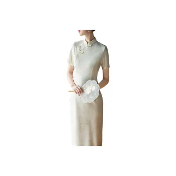ENEESSI Cheongsam Women's Apricot