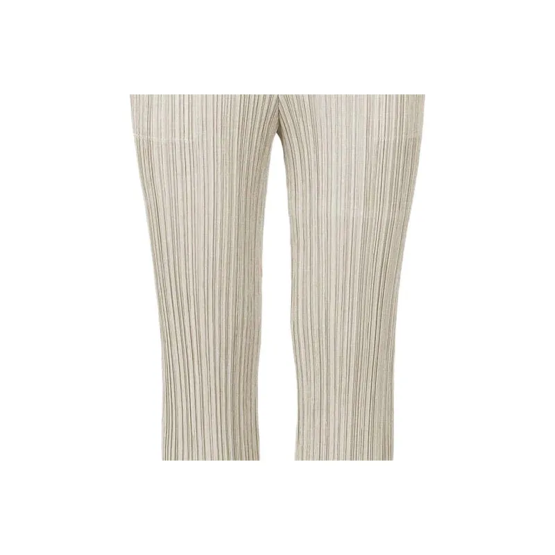 PLEATS PLEASE ISSEY MIYAKE FW22 Casual Pants Women's Gray Beige-3