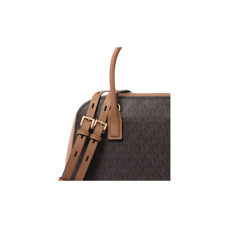 MICHAEL KORS Artificial Leather With Cow Leather One Shoulder Handbag Medium Size Women's Brown-1