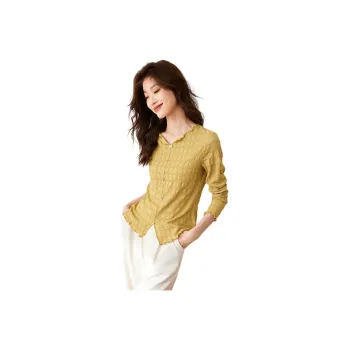 Mo Han Yi Mei T-Shirt Women's Yellow Green