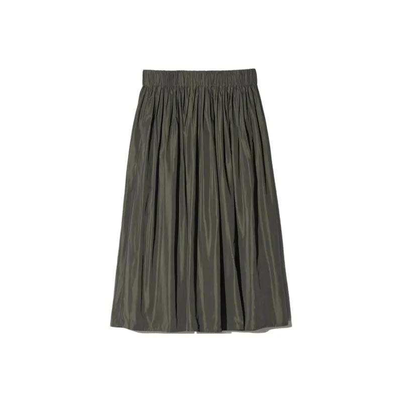UNIQLO Casual Long Skirt Women's Olive-0