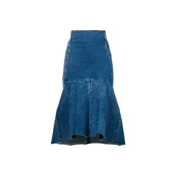 Balenciaga High Waist Denim Skirt