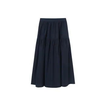 JESSYLINE Casual Long Skirt Women's Navy Blue