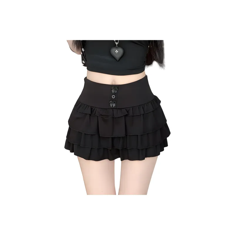 HTHK Casual Short Skirts Women's Gray-5