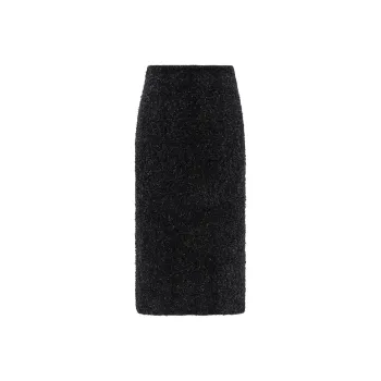 Balenciaga Tweed Midi Skirt